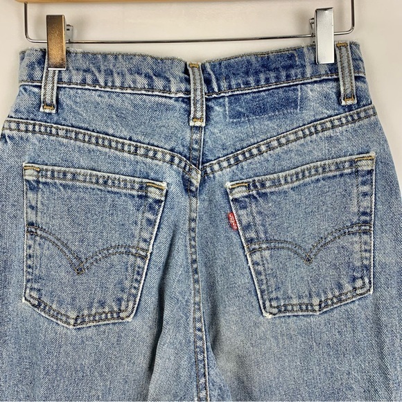 VINTAGE LEVI'S 531s Distressed High Rise Straight Leg Sz 27 - Picture 4 of 9